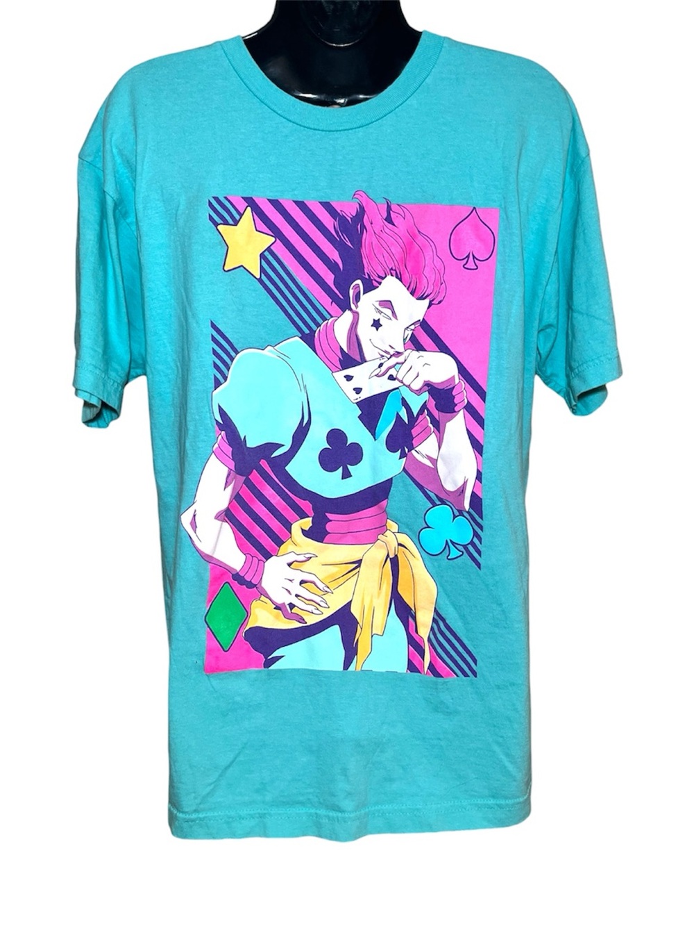 Atsuko Hunter x Hunter Turquoise Japanese Manga Anime Graphic Crew Neck T-Shirt